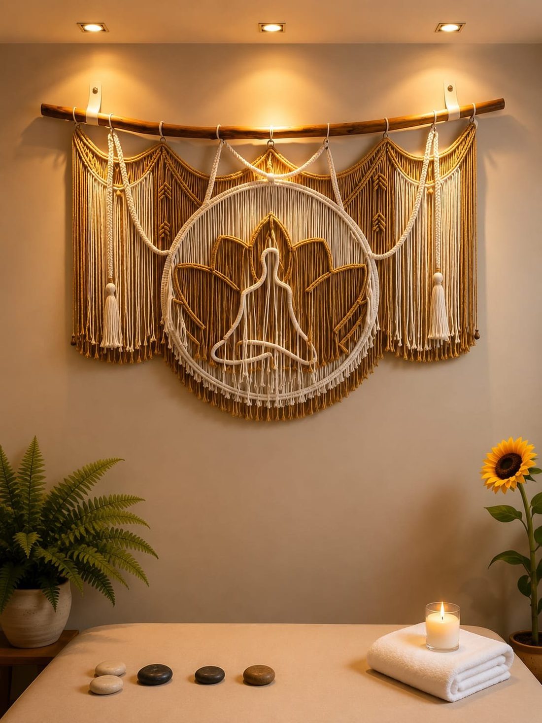 Sala de terapias integrativas da Essência do Ser, ambiente preparado para práticas de relaxamento e cuidado corporal